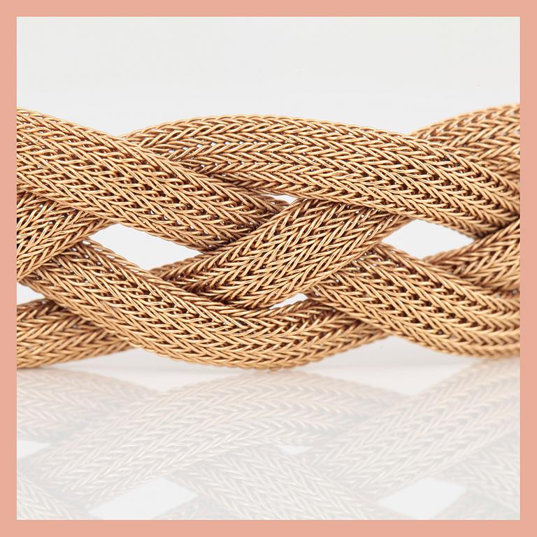 ARMLÄNK, 18K guld, Italien. Total vikt ca 43 g.