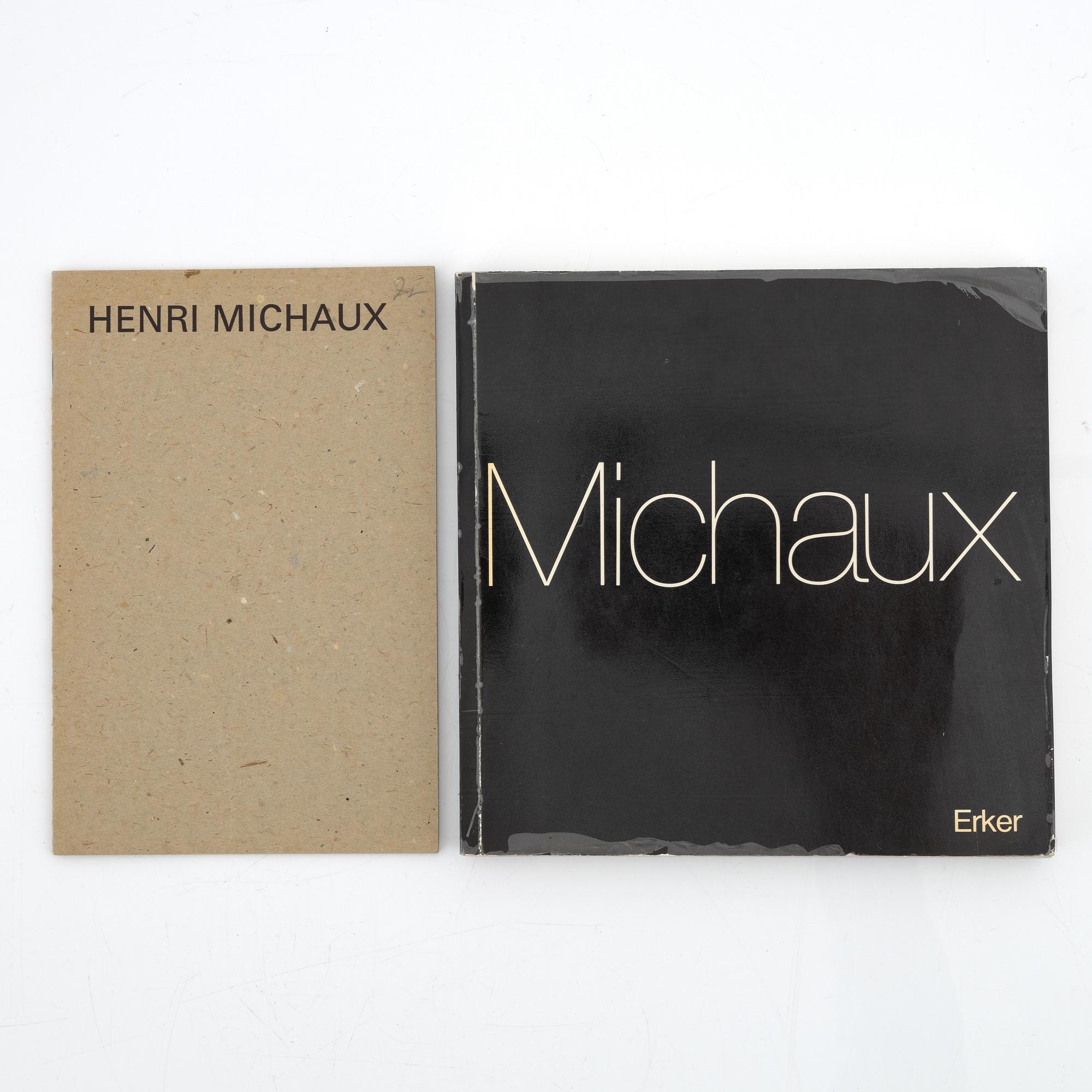 Henri Michaux, "Peintures et Dessins", 1946, exemplaire 595, and catalogues and litterature about Michaux.