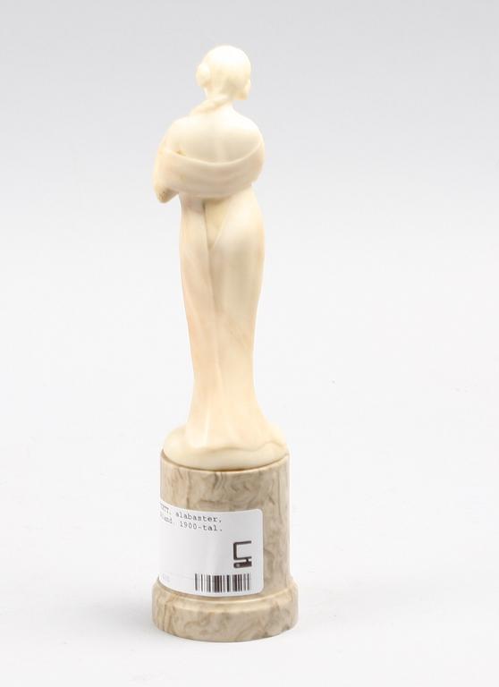 STATYETT, alabaster, marmor, Tyskland. 1900-tal.