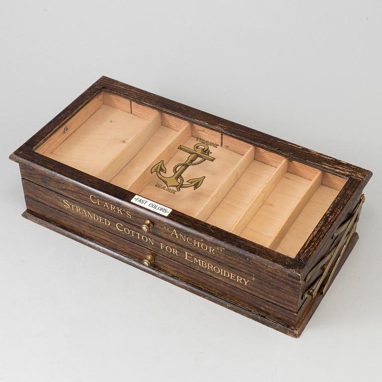 A mid 20th century sewing box 'Anchor' by Clarks.