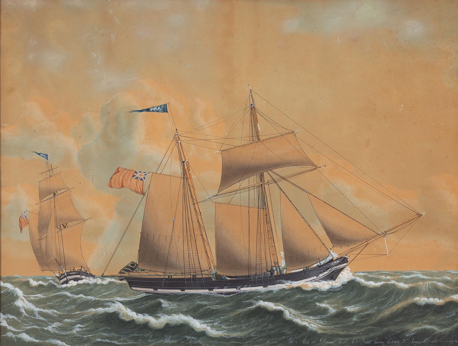 Jacob Petersen, The topsail schooner "Ann" of Dundee.