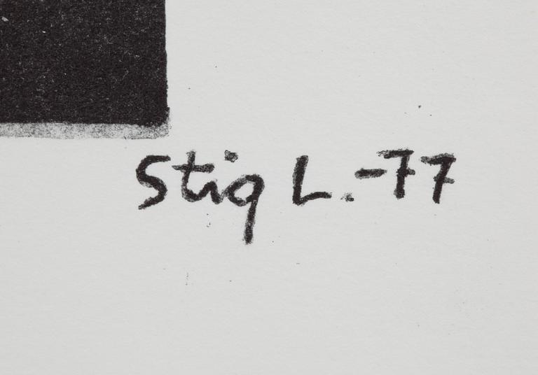 STIG LINDBERG, 2 st, litografier. Varav en numr sign 211/250 och sign i blyerts.