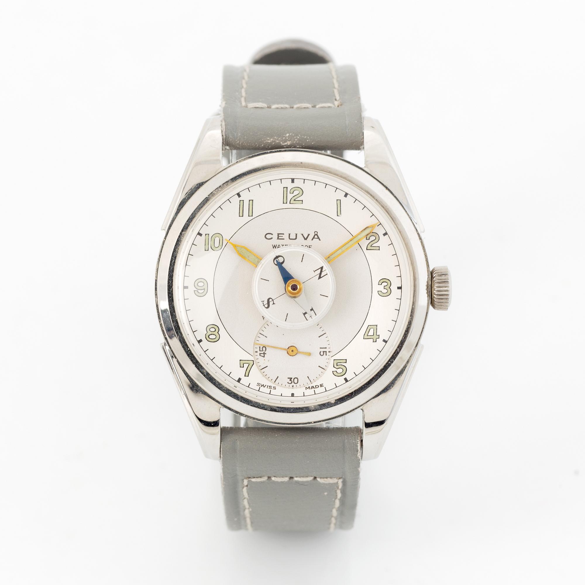 Ceuvå, Waterproof, Incabloc, Antimagnetic, wristwatch, 35 mm,