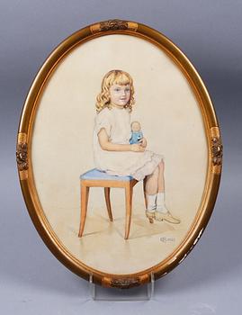 ELSA BESKOW, gouache, sign och dat 1923.