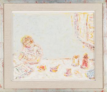 Helge Dahlman, Aamiaispöydässä.