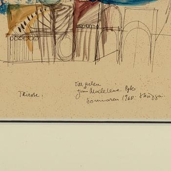 MADELEINE PYK, mixed media, signed.