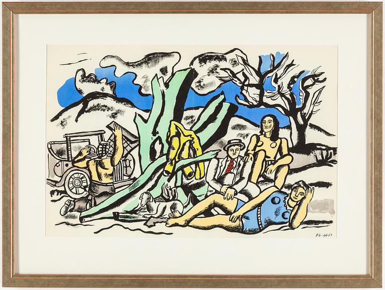 FERNAND LÉGER, efter, färglitografi, signerad i trycket, ur Verve 1952, tryckt av Mourlot.