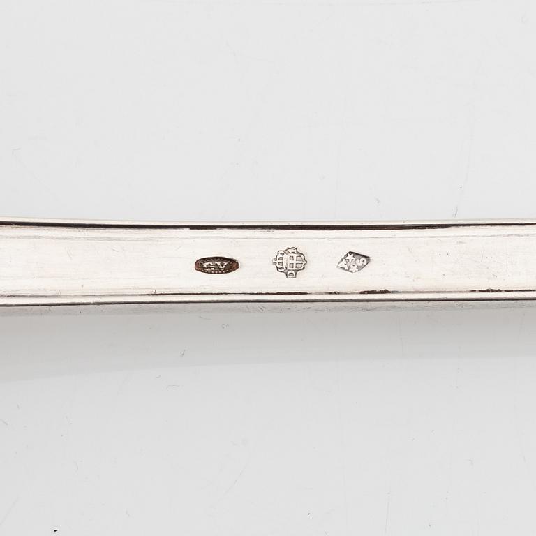 An Italian silver ladle, unidentified makers mark, Turin 1809.