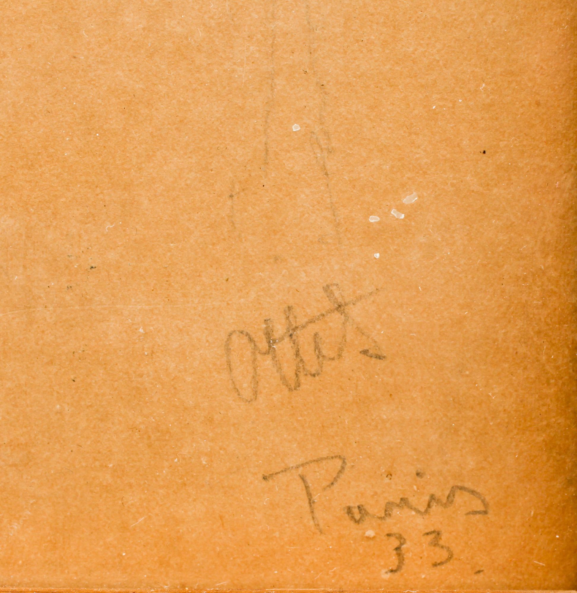 OTTE SKÖLD, akvarell/blandteknik, sign och dat Paris -33.