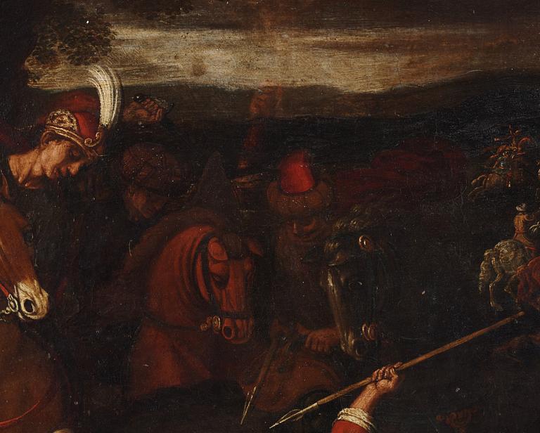 Unknown artist 17th Century. Hunting scenes, a pair.