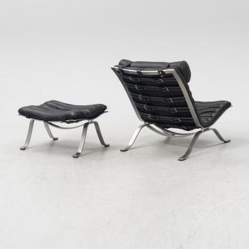 Arne Norell, fåtölj och fotpall, "Ari", Norell Möbel AB,