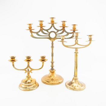 candelabras 3 pcs first half of the 20th century.