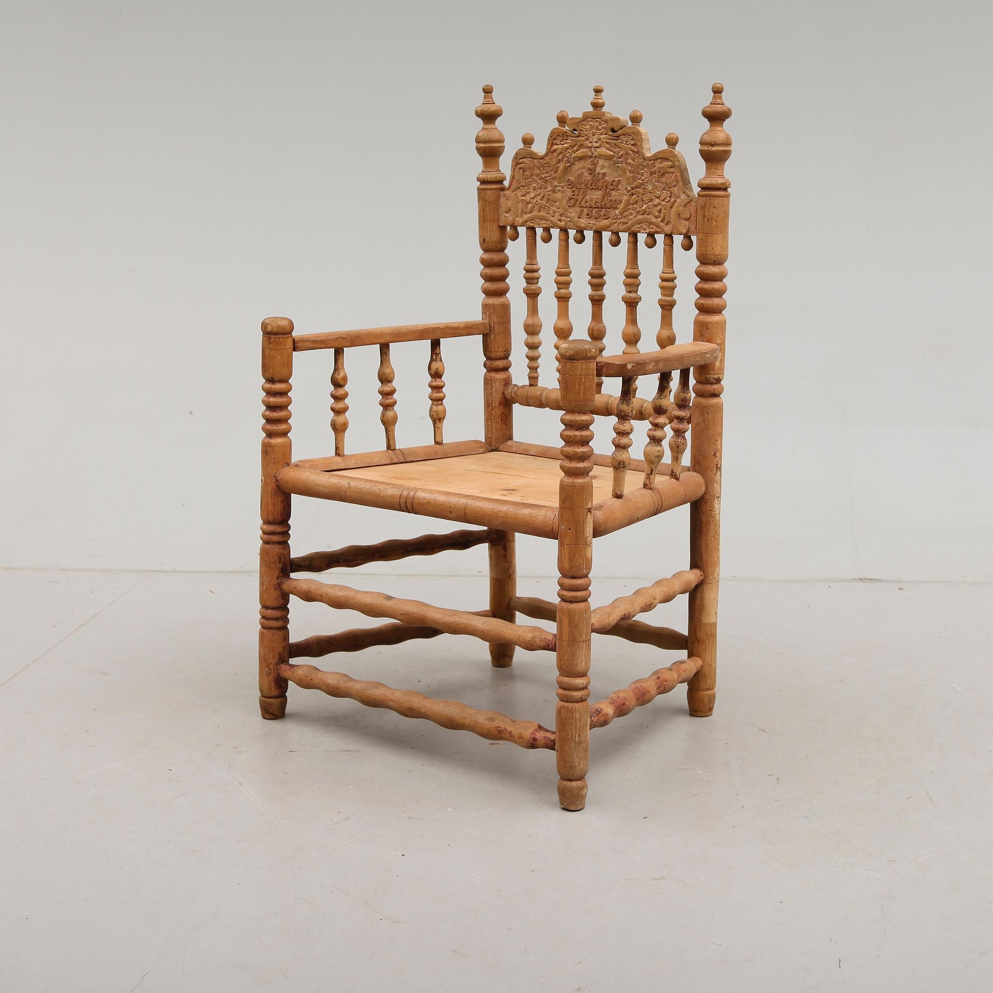 KARMSTOL, renässansstil, 1800-talets mitt.