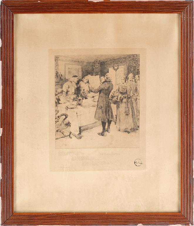 CARL LARSSON, etsning, 1886.