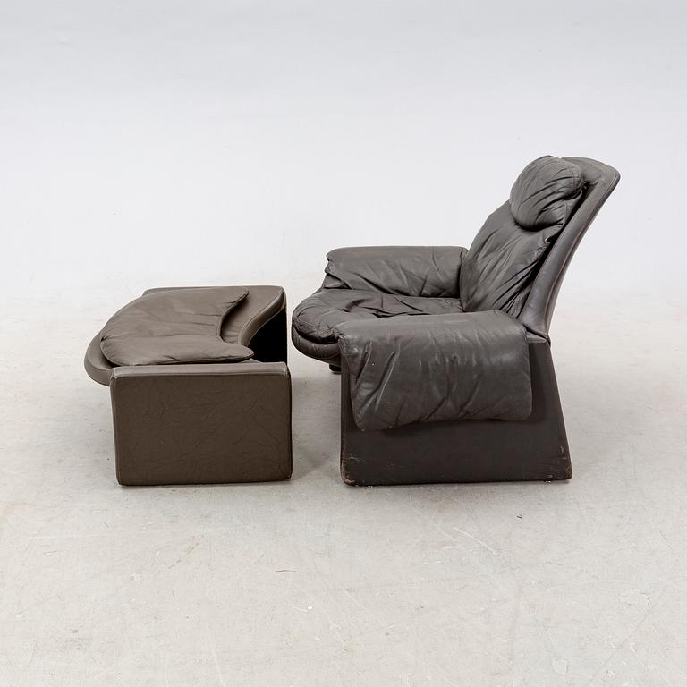 Vittorio Introini, fåtöljer ett par samt fotpall, "P60"/"P62" ur serien Porposals, för Saporiti, 1960/70-tal.