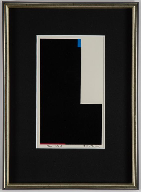 Olle Baertling, silkscreen in colors, 1952-68, signed and numbered 12/300.