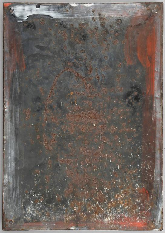 REKLAMSKYLT, emalj, 1900-talets första hälft.