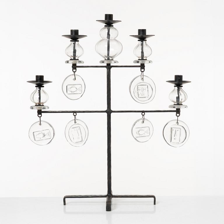 Erik Höglund, a candelabrum, Boda Smide.