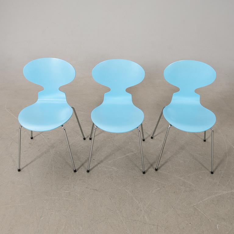 Arne Jacobsen,  stolar 8 st, "Myran", Fritz Hansen, 1993.