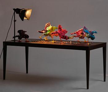 Nathalie Djurberg & Hans Berg, "A Thief Caught in the Act (Flock of Birds)".