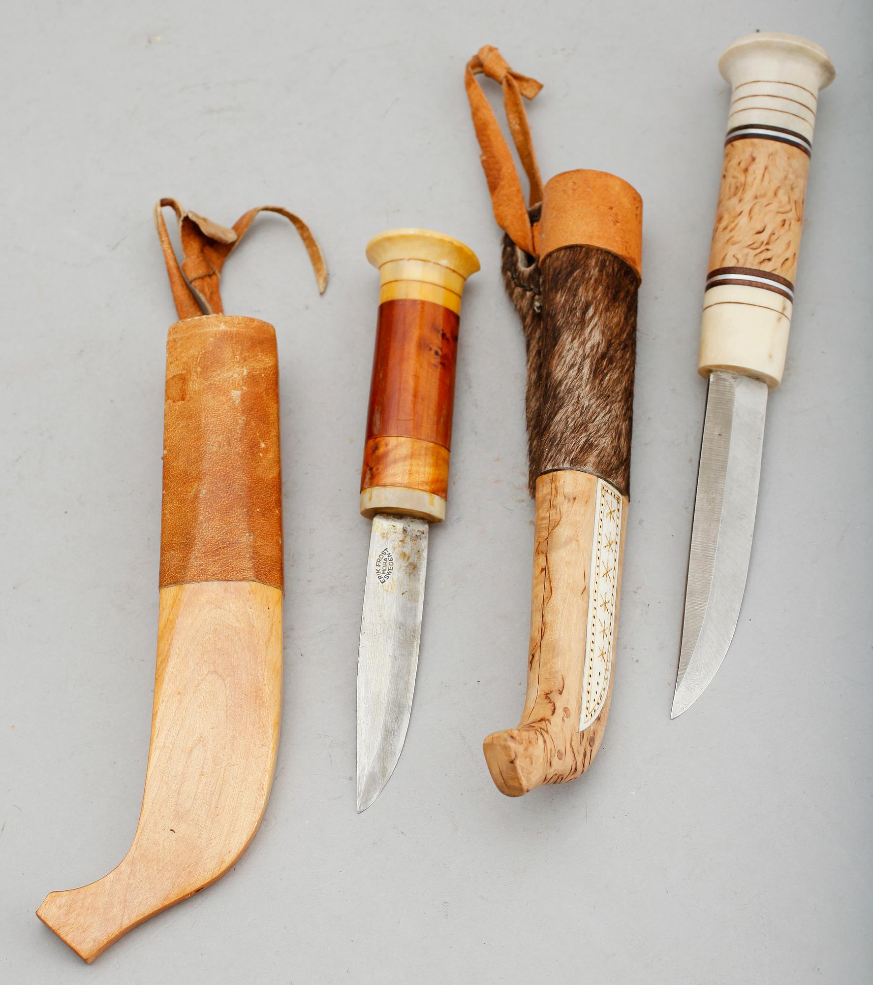 SAMEFÖREMÅL, 4 del, bla knivar och kåsa, 1800-/1900-tal.