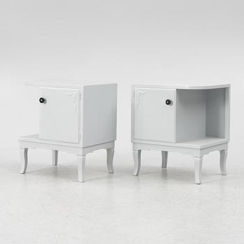 A pair of Bedside tables, first half of the 20th century.