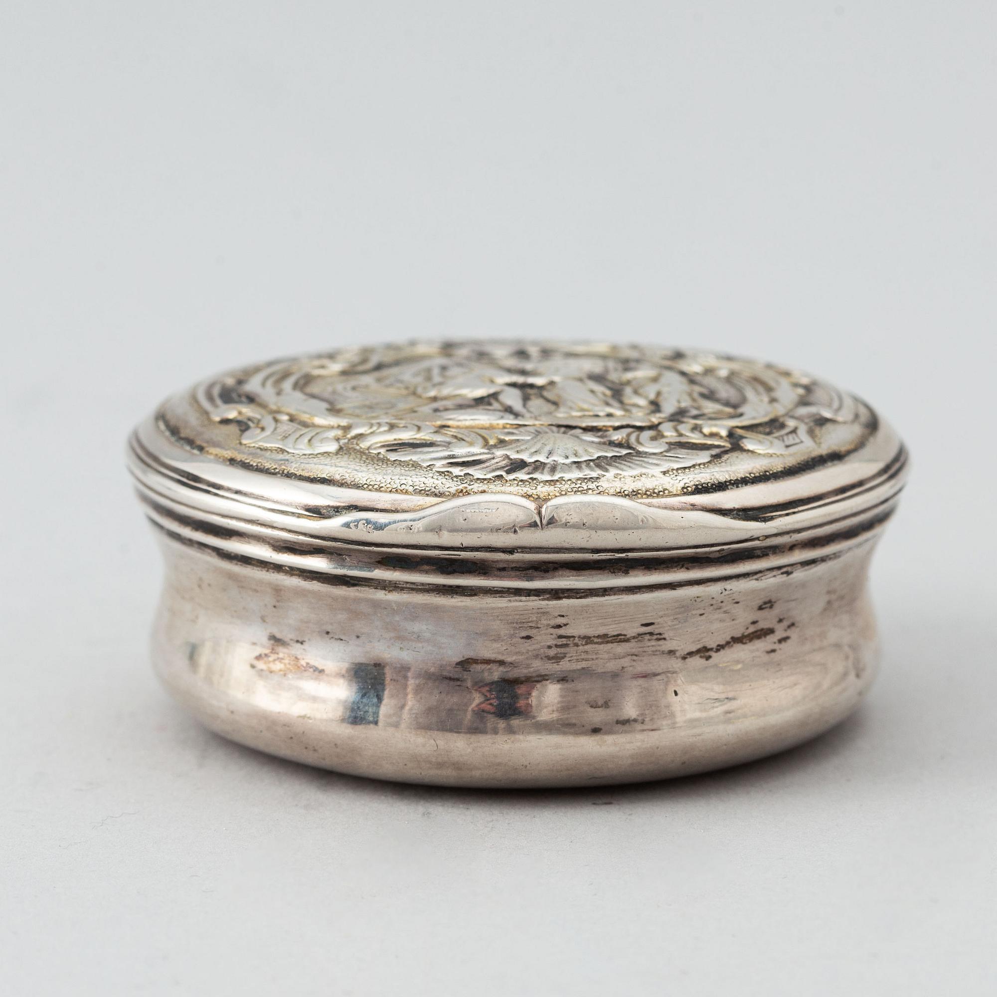 Dosa, silver, rokoko, Sverige 1700-tal.