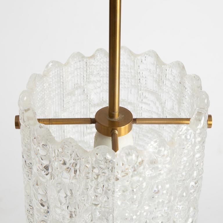 Carl Fagerlund, Ceiling lamps, a pair, Orrefors, second half of the 20th century.