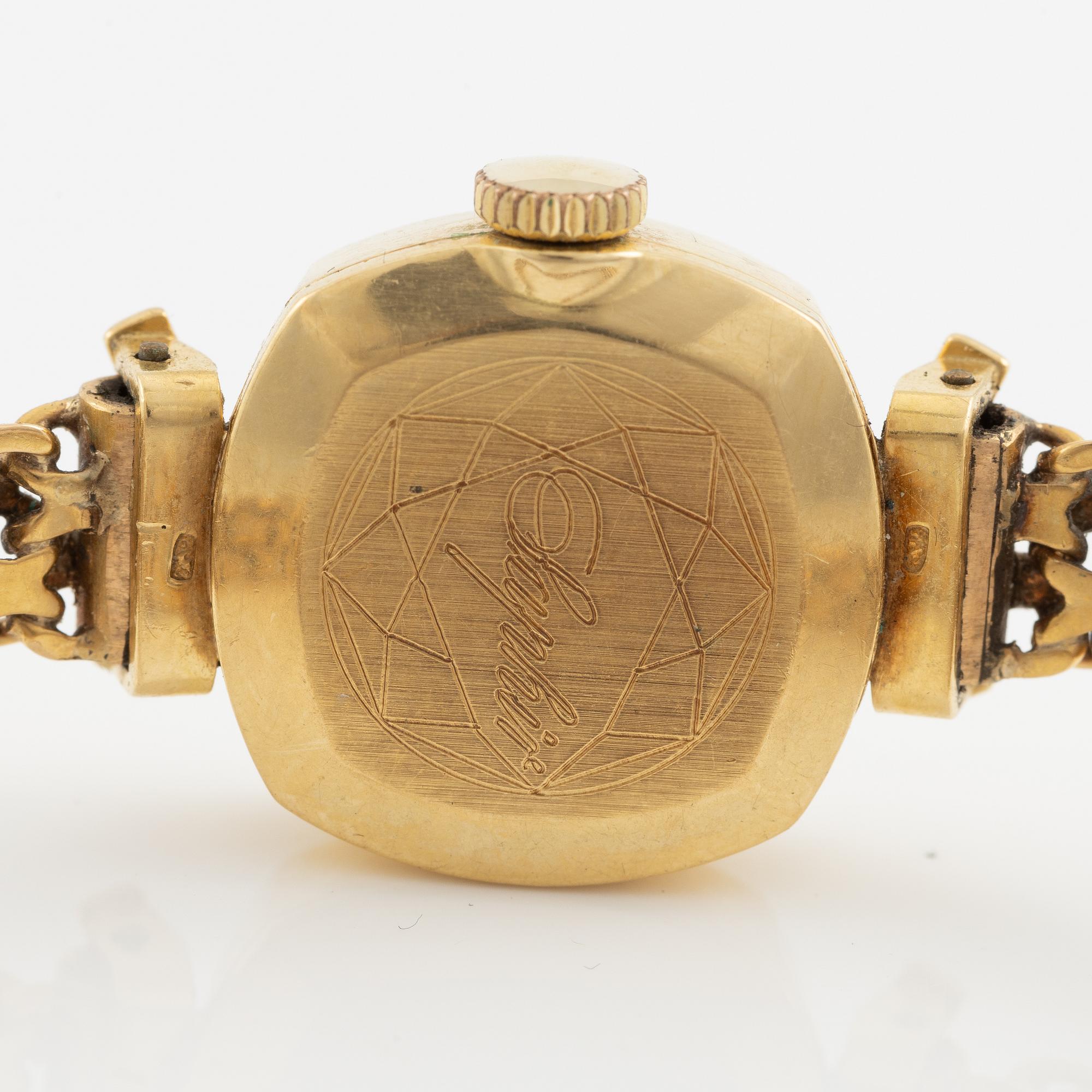 Tissot, wristwatch, 18K gold, 17 mm.