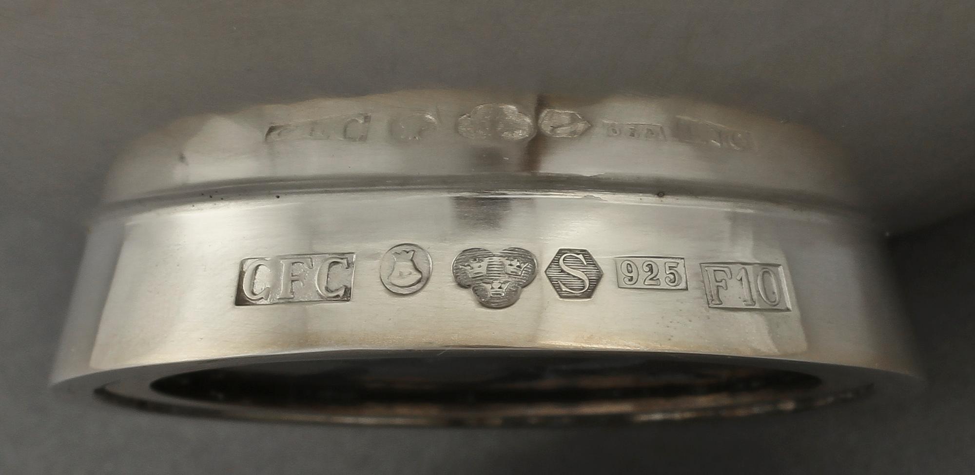 SKÅL, silver, Carl Fredrik Carlman, Stockholm, 1980. Vikt 380 g.