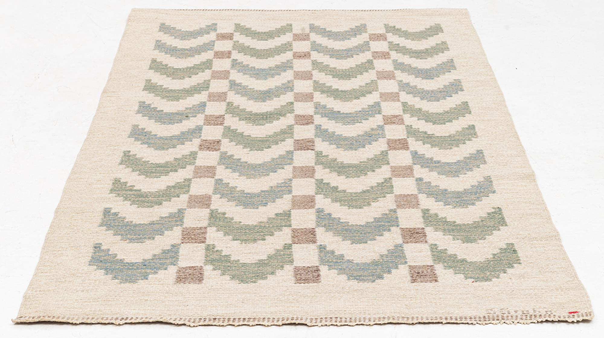 Brita Grahn, matta rölakan, ca 219 x 126 cm, signerad B Grahn.