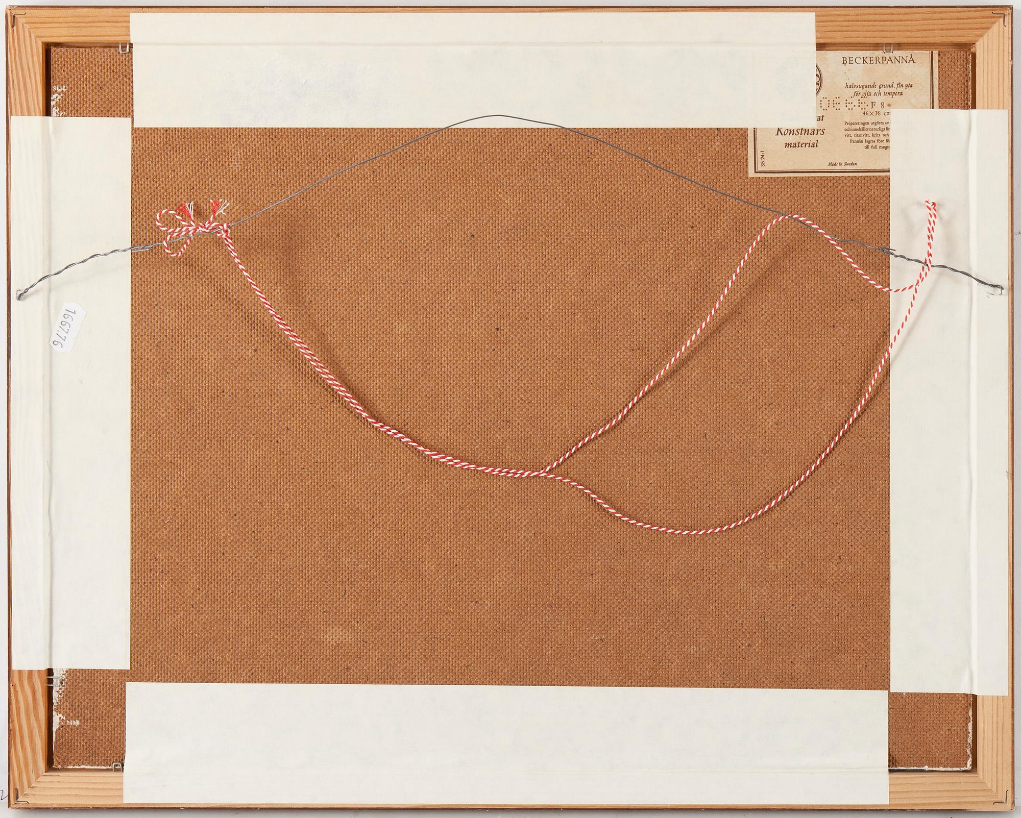 HUGO ÖFVERSTRÖM, olja på pannå, signerad.