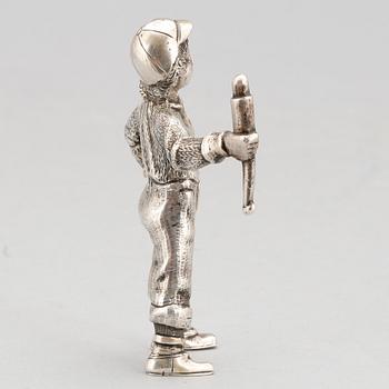 FIGUR, silver, Christian Heise, Danmark, 1900-talets början. Vikt ca 210 gram.