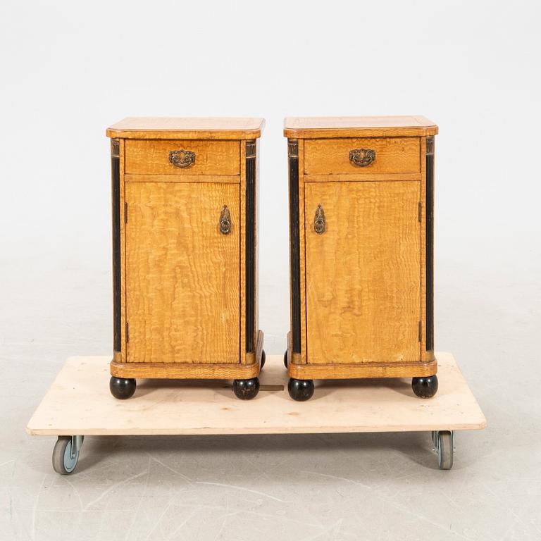 Bedside tables, a pair, circa 1900.