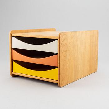 Børge Mogensen, an oak document box with lacquered drawers, 'A4/3', Karl Andersson & Söner,  20th century.