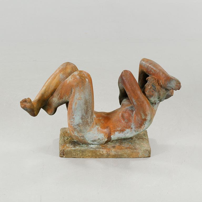 JØRGEN THOMS, patinated bronze, signed.