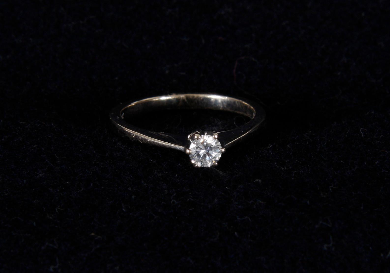 PRINCESS RING, vitguld, 18K, diamant ca 0,17ct.