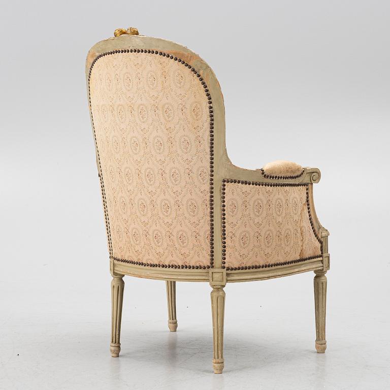 Karmstol, Louis XVI-stil, omkring 1900.