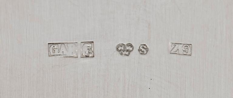 BÄGARE, 8 st, silver, bl a GAB, 1900-tal. Tot 660 g.