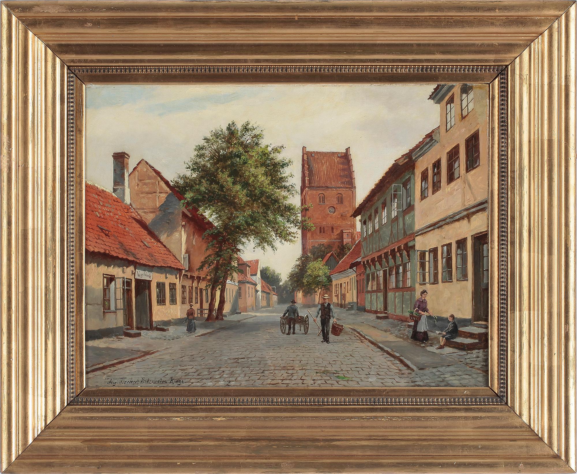 AUGUST FISCHER, olja på duk, signerad.