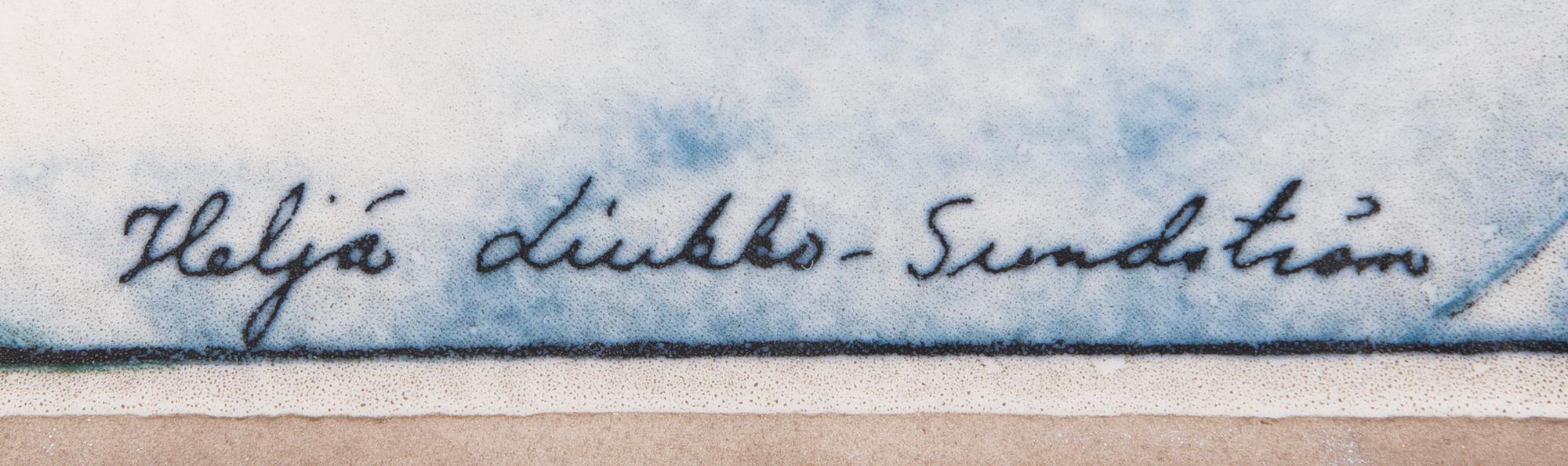 HELJÄ LIUKKO-SUNDSTRÖM, A set of two ceramic wall plaquets, signed. Arabia Finland.