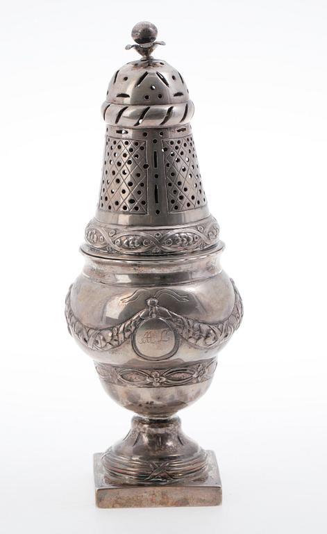 SOCKERRUSKA, silver, gustaviansk stil, 1900-tal. Fantasistämplar.