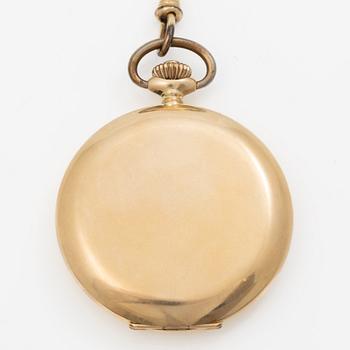 Pocket watch, hunter case, 50.5 mm, “Boliden Guld”, 14K.