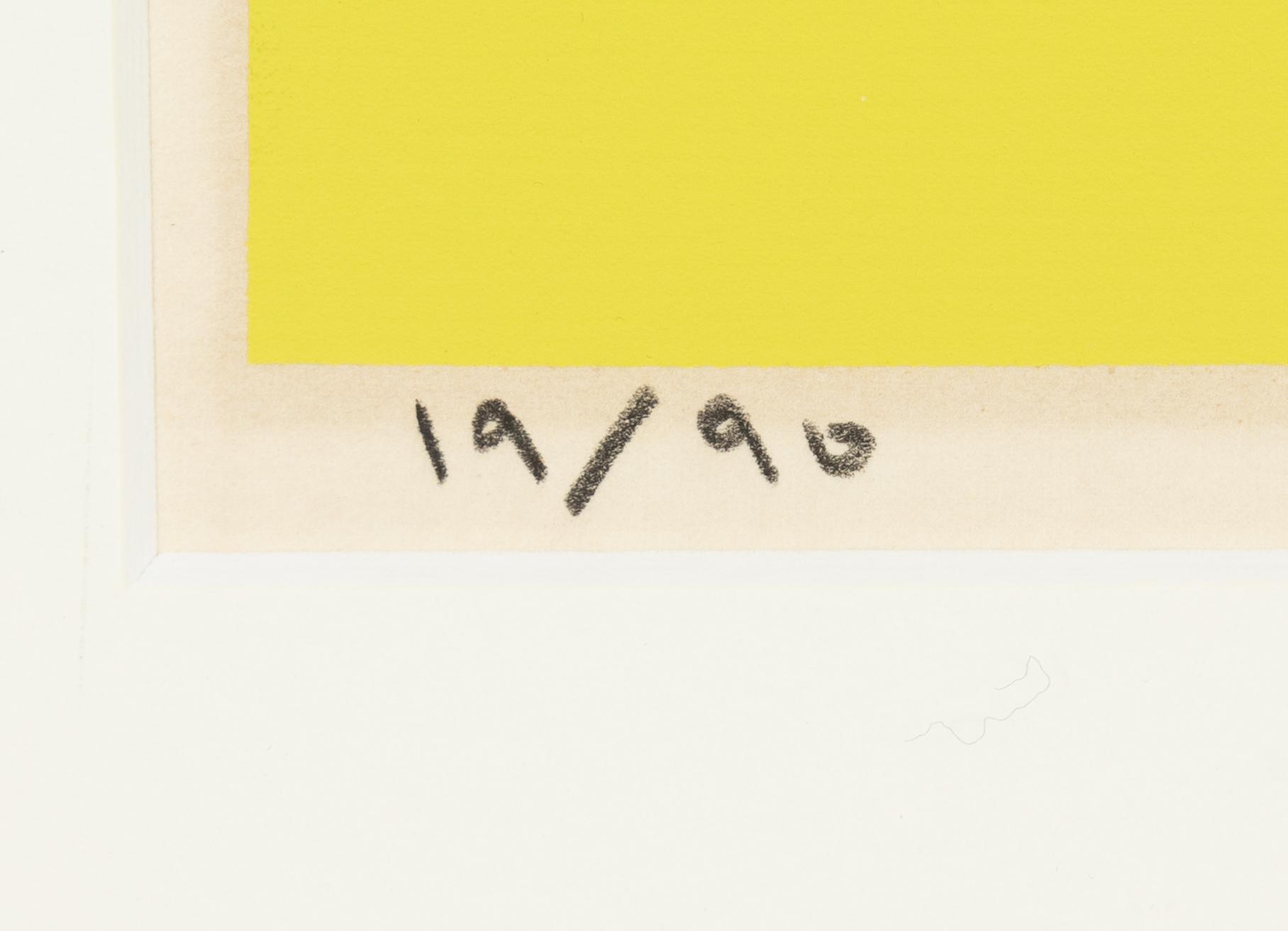 Olle Bærtling, silkscreen in colours, signed 19/90.