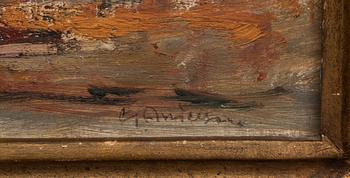 CARL ANDERSSON, olja på pannå, signerad.