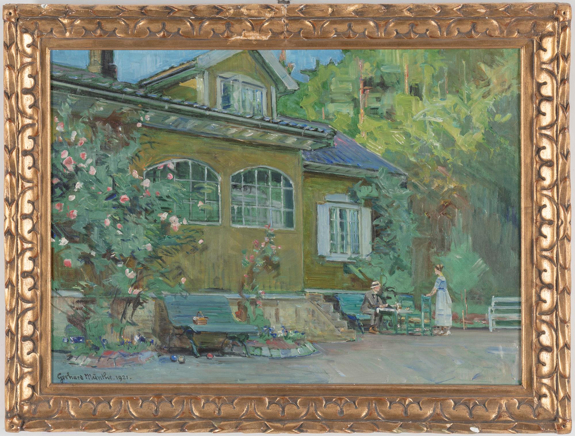 GERHARD MUNTHE, oil on canvas, signed and dated 1921.