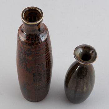 Carl-Harry Stålhane, two glazed stoneware vases, Rörstrand and Designhuset.