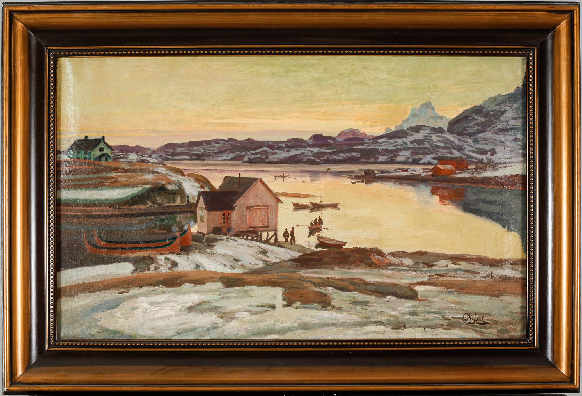 OLE JUUL, oil on canvas, signed.