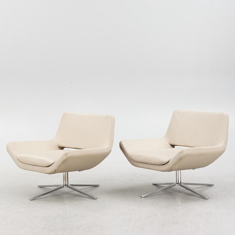 Jeffrey Bernett, a pair of 'Metropolitan' armchairs, B&B Italia Maxalto.
