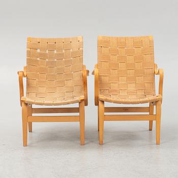Bruno Mathsson, a pair of 'Eva' easy chairs, Firma Karl Mathsson, 1966-1971.